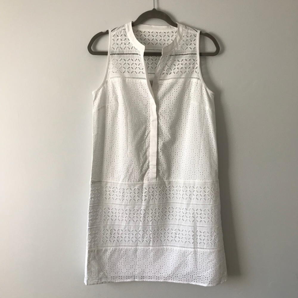 LOFT Eyelet Shift Dress